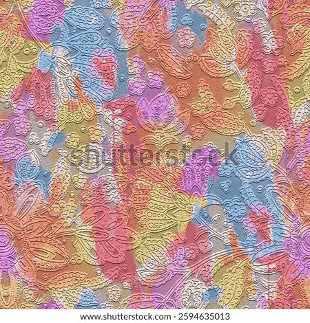 all over floral pattern vine jall blur liquify effect abstract hand drown art work digital printing on fabric wallpaper background, saree, suit, duppata, dress, bed sheet rug wall sticker men shirt.