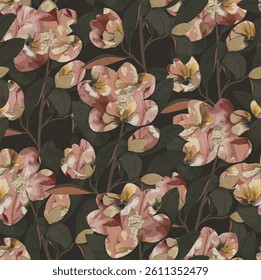 All Over Nature Pattern with Subtle Color Harmony