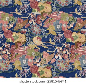 ALL OVER PATTERN MULTICOLOR SEAMLEASS PATTERN DESIGN ALL OVER TEXTILE PRINT