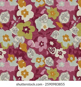 ALL OVER PATTERN MULTICOLOR SEAMLEASS PATTERN DESIGN ALL OVER TEXTILE PRINT