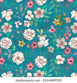 ALL OVER PATTERN MULTICOLOR SEAMLEASS PATTERN DESIGN ALL OVER TEXTILE PRINT