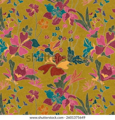 ALL OVER PATTERN MULTICOLOR SEAMLEASS PATTERN DESIGN ALL OVER TEXTILE PRINT