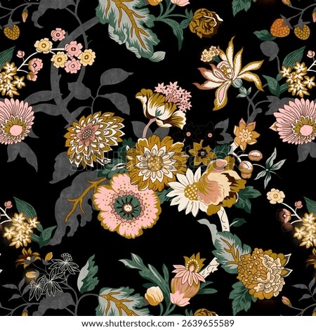 ALL OVER PATTERN MULTICOLOR SEAMLEASS PATTERN DESIGN ALL OVER TEXTILE PRINT