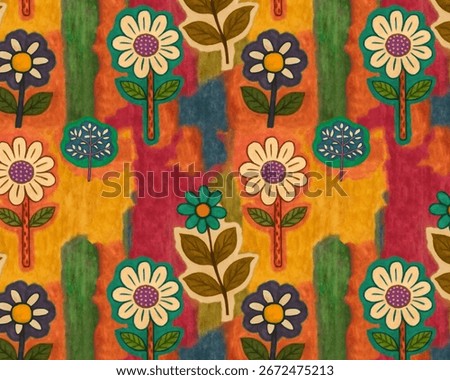ALL OVER PATTERN MULTICOLOR SEAMLEASS PATTERN DESIGN ALL OVER TEXTILE PRINT