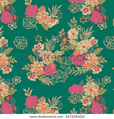 ALL OVER PATTERN MULTICOLOR SEAMLEASS PATTERN DESIGN ALL OVER TEXTILE PRINT