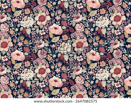 all over seamless beautiful pattern art work style digital printing on fabric wallpaper background garment