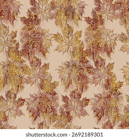 All over seamless pattern abstract design creative faded effect patta maple leaf repeat for digital print saree suit kurti dress parda chader rug all fabric dress saree bed sheet parda sstkbackgrounds