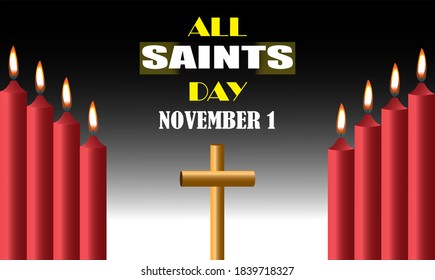 All Saints Day Banner Illustrator Design - Powered by Shutterstock