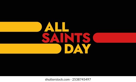 All Saints Day colorful text typography on white or black background banner illustration great for wishing and celebrating Happy All Saints Day in November - Powered by Shutterstock