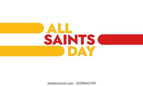 All Saints Day colorful text typography on white or black background banner illustration great for wishing and celebrating Happy All Saints Day in November - Powered by Shutterstock