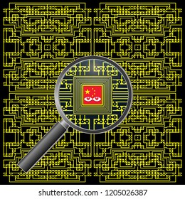 Alleged Chinese Motherboard Spy Chip. Micro Espionage Chips In Modified Computers Manufactured In China