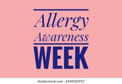 Allergy awareness week text design illustrations - Powered by Shutterstock