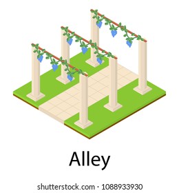 Alley Icon Isometric Illustration Alley Icon Stock Illustration ...