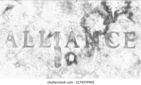 Alliance Text Hand Draw Digital Art 