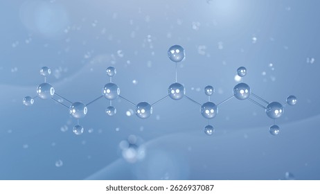 allicin molecular structure, 3d model molecule, antibiotics structural chemical formula view from a microscope