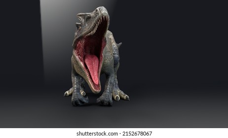 Allosaurus Dinosaur Of Background. 3d Rendering