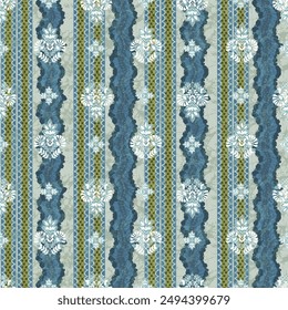 An all-over design features seamless, repeating patterns covering the entire surface, creating a cohesive and visually captivating effect.