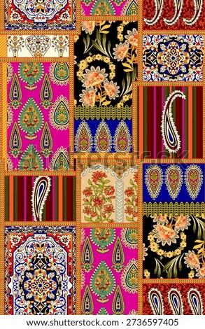 all-over design pattern, that usually refers to a pattern where motifs repeat across the entire surface (fabric, wallpaper, etc.) with no empty focal center — it looks continuous and balanced everywhere.