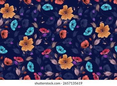 Allover designs are patterns that repeat seamlessly across the entire surface of a fabric or material, without a distinct focal point. These designs are commonly used in textiles, wallpaper.