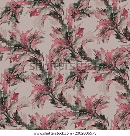 allover floral pattern leheriya jall digital artwork water color oil paint effect blur wave canvas texture print cover bed sheet saree rug carpet fabric parda tils home wall graphic english matching. [[stock_photo]] © 