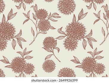 Allover Floral Pattern Repeat design