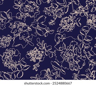 allover floral pattern wave blurry hand made styles flower with random placement digital print blossom different types of artistic texture effect blooming garments complete fabric cover page banner.