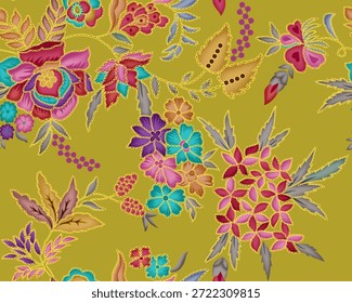 allover flower pattern digital design