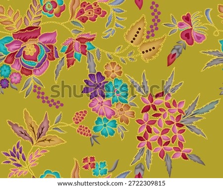 allover flower pattern digital design