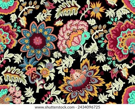 Allover leaves a pattern of textile