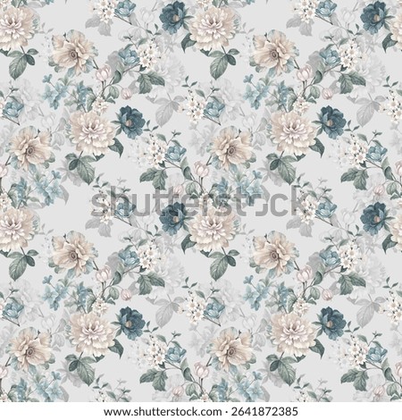 Allover Mother Collection Pattern for Digital Printing.