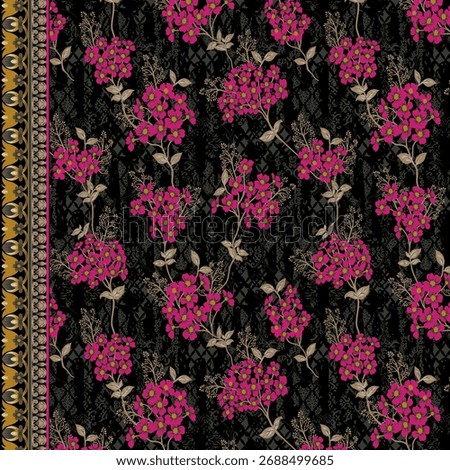 ALLOVER PATTERN WITH BORDER FOR DIGITAL PATTER NEW COLLECTION 2025