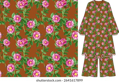 allover pattern with a brand look unique flower bail and fabulous background colours seamless textile print fabric for interior wallpapers mens and womens allover shirts