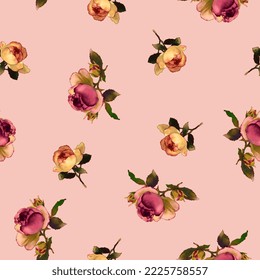 allover rose flower floral pattern and new blur wave texture effect design for digital textile print  rug  saree  tile  suit  dress  gown  cover bed sheet  graphic   all type print desi concept art