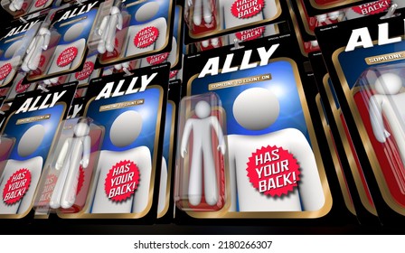 Ally People Allies Friends Supporters DEI Diversity Inclusion 3d Illustration