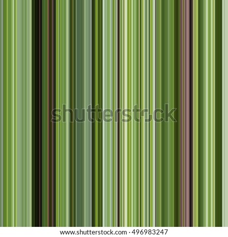 Almost square abstract of many vertical stripes in parallel, mostly shades of green, for decoration and background