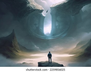 alone anime boy standing in cliff watching mountains digital art  painting  anime  art  Graphics  backgrounds  anime characters  anime wallpapers  cartoon  girl  fantasy