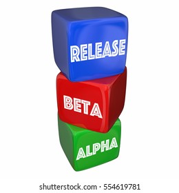 Alpha Beta Release Final Testing Product Ready 3d Illustration