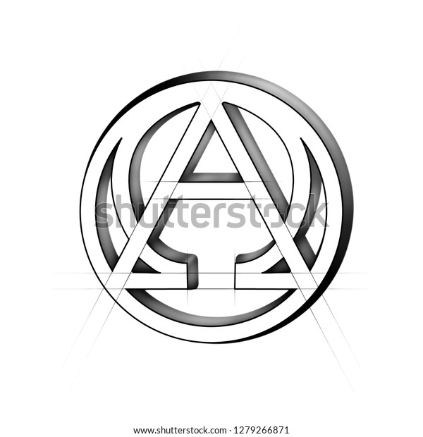 Alpha Omega Icon Beginning End Sign Royalty Free Stock Image