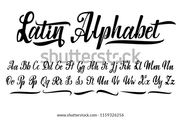 hand lettering alphabet calligraphy