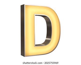 Alphabet Capital Letter D 3d Rendering Stock Illustration 2025755969 ...