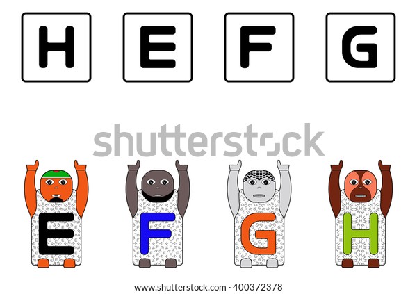 Alphabet Children Educational Matching Letters Task Stock Illustration