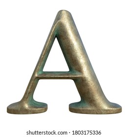 Alphabet Collection Bronze Letters Oxidation Classic Stock Illustration ...