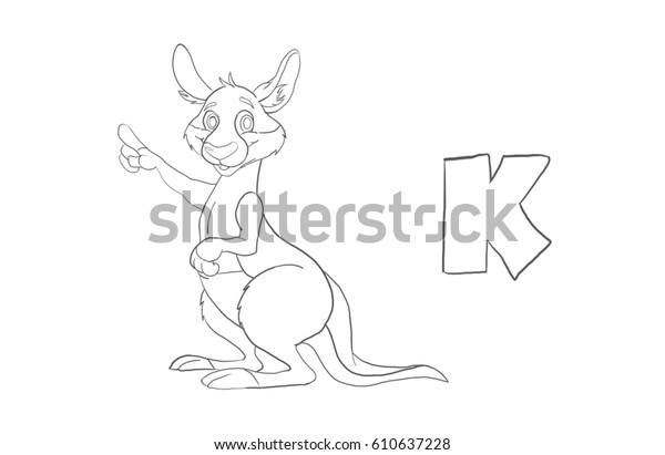 Alphabet Coloring Page Stock Illustration 610637228