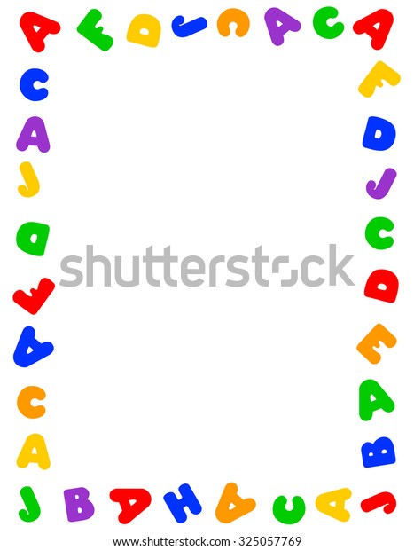 Alphabet Frame Education Literacy Back School Stock Illustration ...