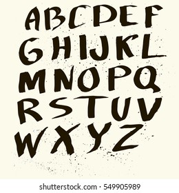 Alphabet Ink Hand Lettering Letters Stock Illustration 549905989 ...