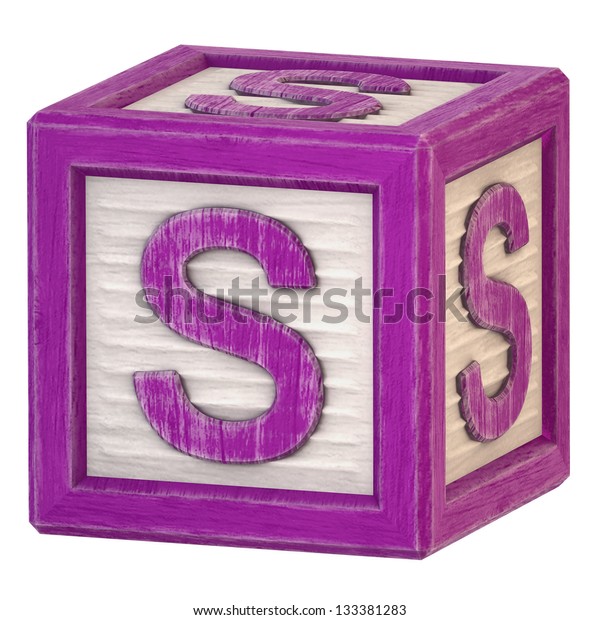 Alphabet Kids Toy Boxes Letter S Stock Illustration 133381283
