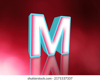 Alphabet Latter M Create 3D Design 