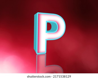 Alphabet Latter P Create 3D Design 