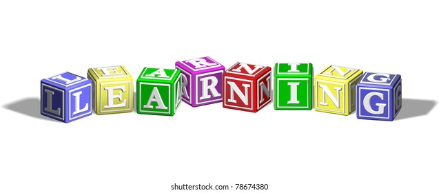 Alphabet Letter Blocks Forming Word Learning Stock Illustration ...