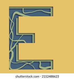 Alphabet letter e , suitable for various web resources - Powered by Shutterstock